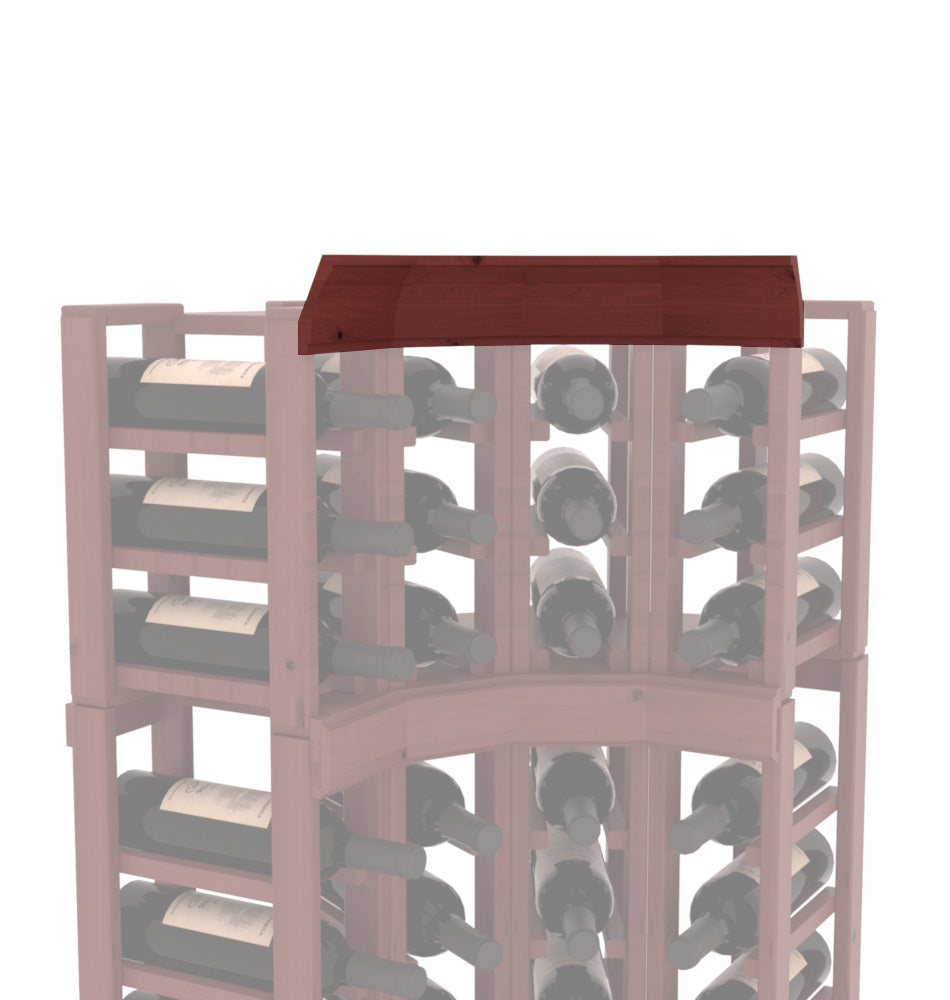 InstaCellar - Crown Corner Molding in Knotty Alder Cherry stained with WineSafe™ Satin Sealant