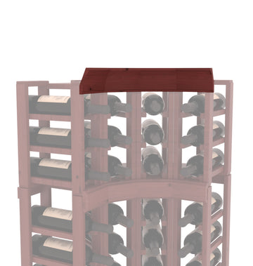 InstaCellar - Crown Corner Molding in Knotty Alder Cherry stained with WineSafe™ Satin Sealant