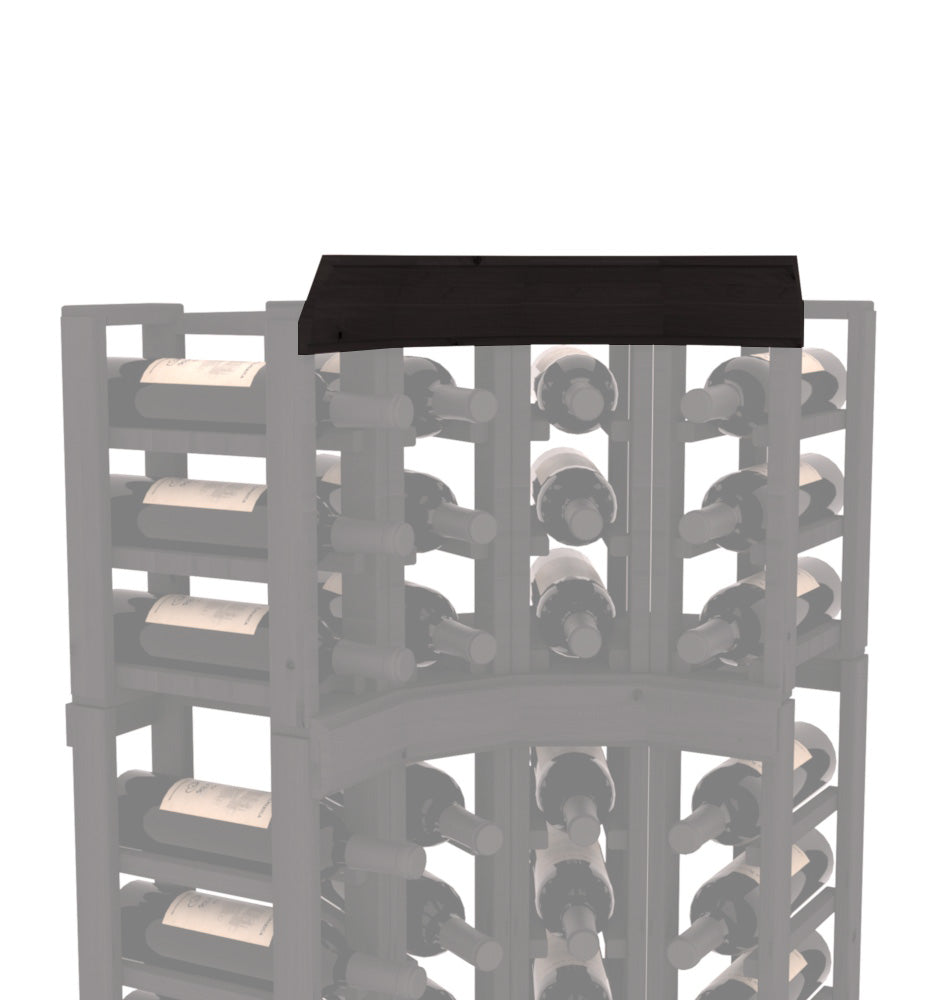 InstaCellar - Crown Corner Molding in Knotty Alder Black stained without WineSafe™ Satin Sealant