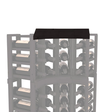 InstaCellar - Crown Corner Molding in Knotty Alder Black stained without WineSafe™ Satin Sealant