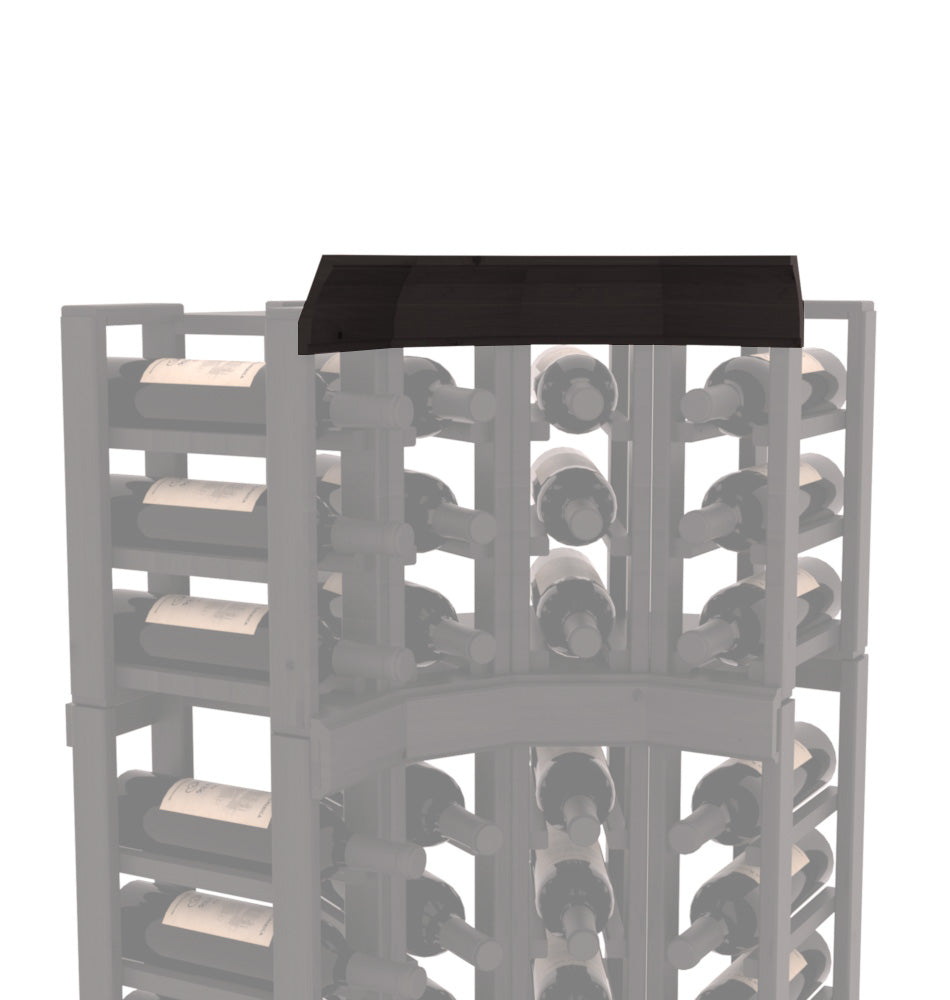 InstaCellar - Crown Corner Molding in Knotty Alder Black stained with WineSafe™ Satin Sealant