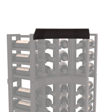 InstaCellar - Crown Corner Molding in Knotty Alder Black stained with WineSafe™ Satin Sealant