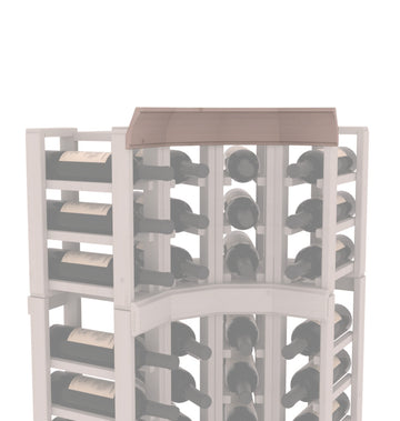 InstaCellar - Crown Corner Molding in Knotty Alder Greywash stained without WineSafe™ Satin Sealant