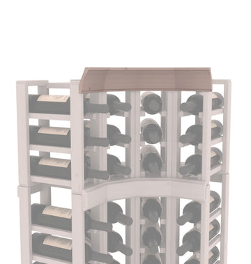 InstaCellar - Crown Corner Molding in Knotty Alder Greywash stained with WineSafe™ Satin Sealant