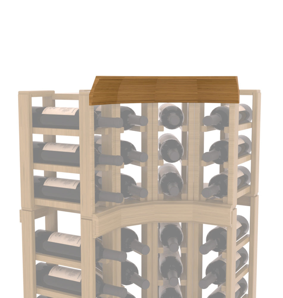 InstaCellar - Crown Corner Molding in Grand Mahogany Oak stained with WineSafe™ Satin Sealant