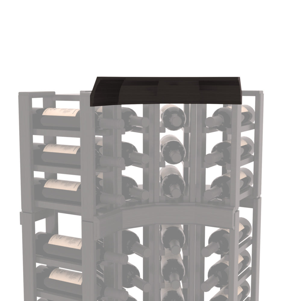 InstaCellar - Crown Corner Molding in Grand Mahogany Black stained with WineSafe™ Satin Sealant