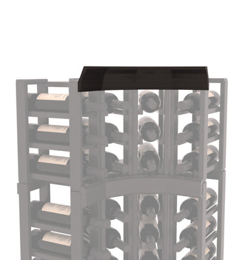 InstaCellar - Crown Corner Molding in Grand Mahogany Black stained with WineSafe™ Satin Sealant