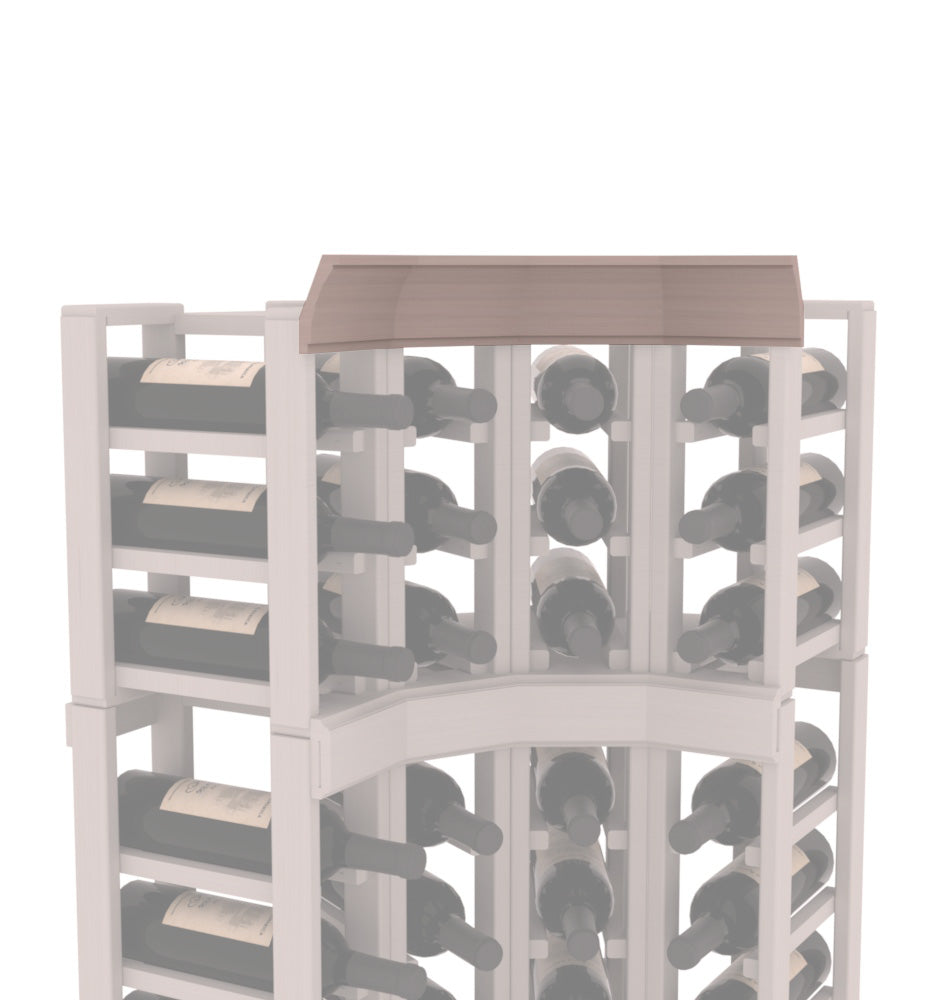 InstaCellar - Crown Corner Molding in Grand Mahogany Greywash stained without WineSafe™ Satin Sealant