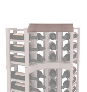 InstaCellar - Crown Corner Molding in Grand Mahogany Greywash stained without WineSafe™ Satin Sealant