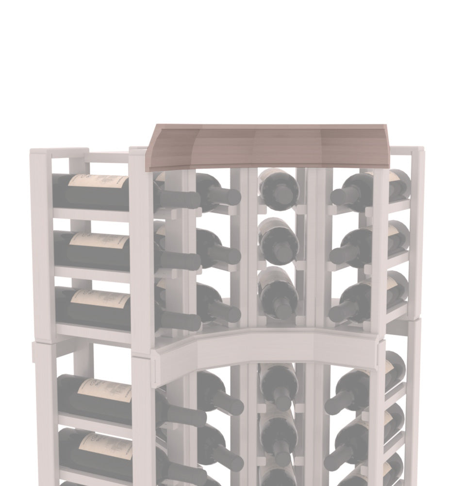 InstaCellar - Crown Corner Molding in Grand Mahogany Greywash stained with WineSafe™ Satin Sealant