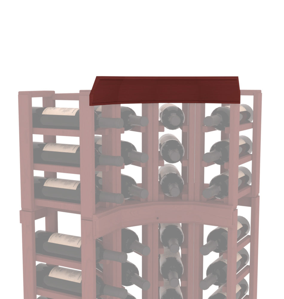 InstaCellar - Crown Corner Molding in Ponderosa Pine Cherry stained without WineSafe™ Satin Sealant