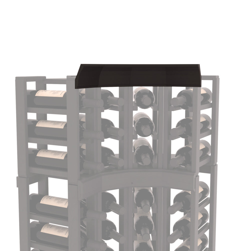 InstaCellar - Crown Corner Molding in Ponderosa Pine Black stained with WineSafe™ Satin Sealant