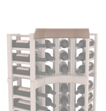 InstaCellar - Crown Corner Molding in Ponderosa Pine Greywash stained with WineSafe™ Satin Sealant