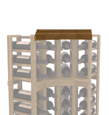 InstaCellar - Crown Corner Molding in Premium Redwood Oak stained with WineSafe™ Satin Sealant