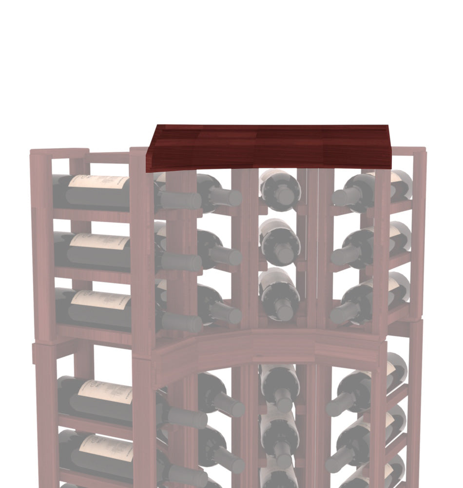 InstaCellar - Crown Corner Molding in Premium Redwood Cherry stained without WineSafe™ Satin Sealant