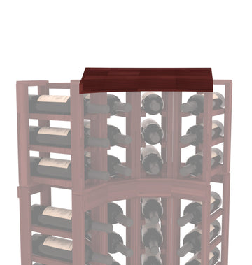 InstaCellar - Crown Corner Molding in Premium Redwood Cherry stained without WineSafe™ Satin Sealant