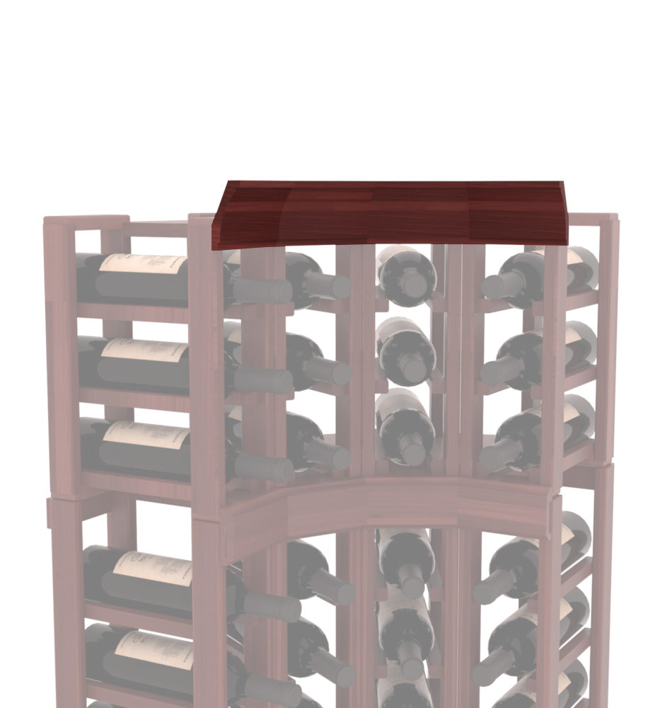 InstaCellar - Crown Corner Molding in Premium Redwood Cherry stained with WineSafe™ Satin Sealant