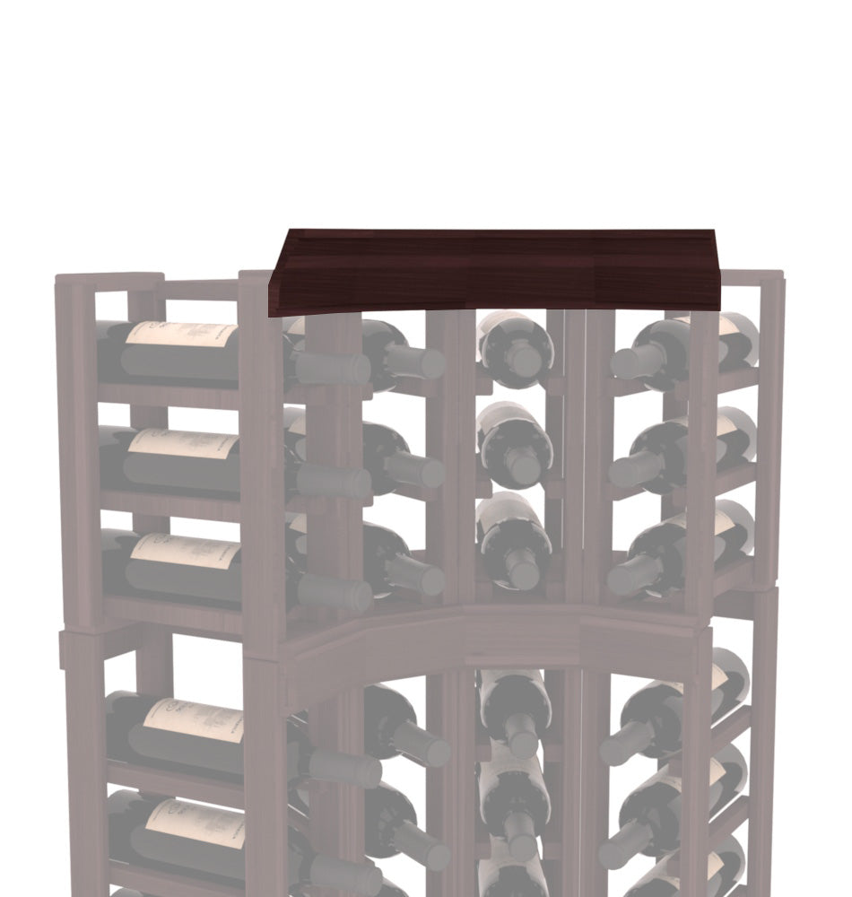 InstaCellar - Crown Corner Molding in Premium Redwood Walnut stained without WineSafe™ Satin Sealant