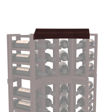InstaCellar - Crown Corner Molding in Premium Redwood Walnut stained without WineSafe™ Satin Sealant