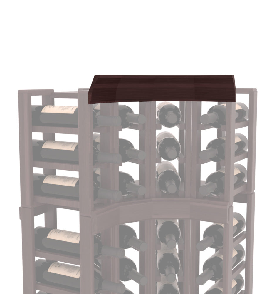 InstaCellar - Crown Corner Molding in Premium Redwood Walnut stained with WineSafe™ Satin Sealant