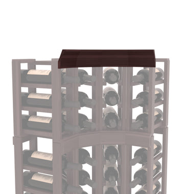 InstaCellar - Crown Corner Molding in Premium Redwood Walnut stained with WineSafe™ Satin Sealant