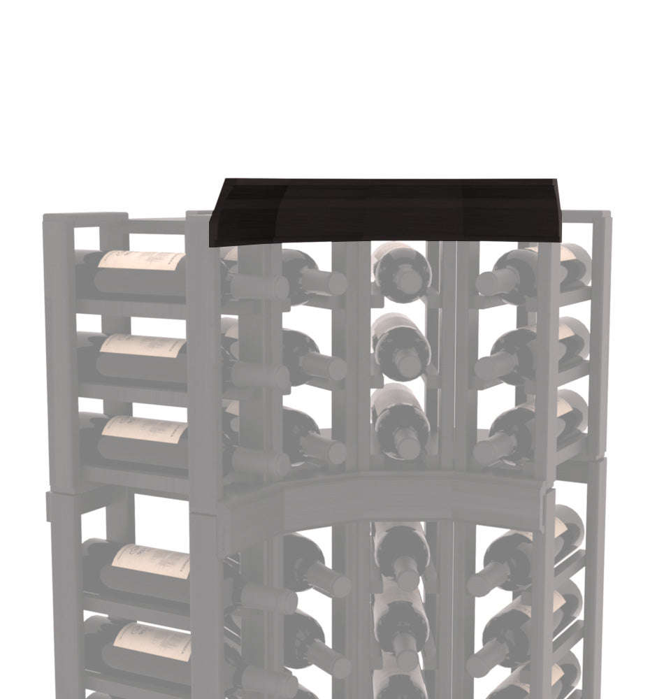 InstaCellar - Crown Corner Molding in Premium Redwood Black stained with WineSafe™ Satin Sealant