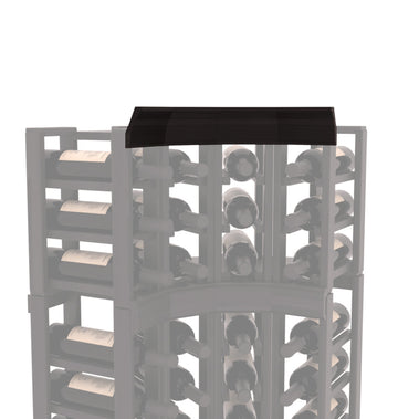 InstaCellar - Crown Corner Molding in Premium Redwood Black stained with WineSafe™ Satin Sealant