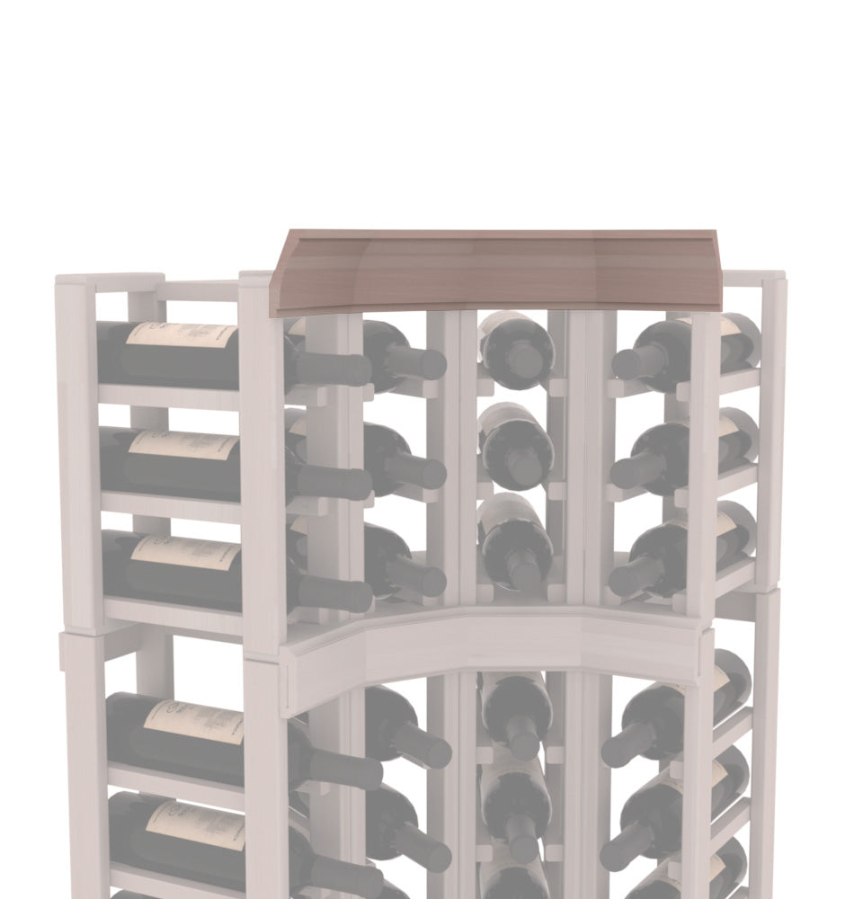 InstaCellar - Crown Corner Molding in Premium Redwood Greywash stained without WineSafe™ Satin Sealant