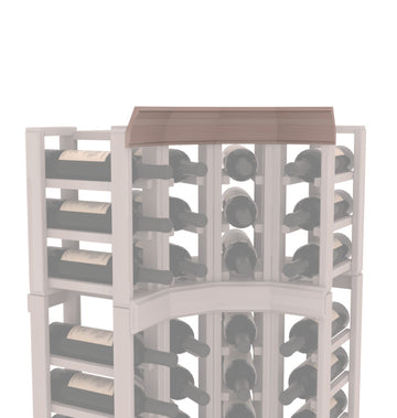 InstaCellar - Crown Corner Molding in Premium Redwood Greywash stained without WineSafe™ Satin Sealant