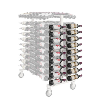 Commercial – Endcap Wine Rack in 18 Bottles (IDR3) Brushed Nickel