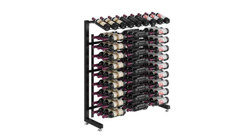 Commercial Aisle Rack (90 Bottle) in 90 Bottles (Base Kit Only) Matte Black