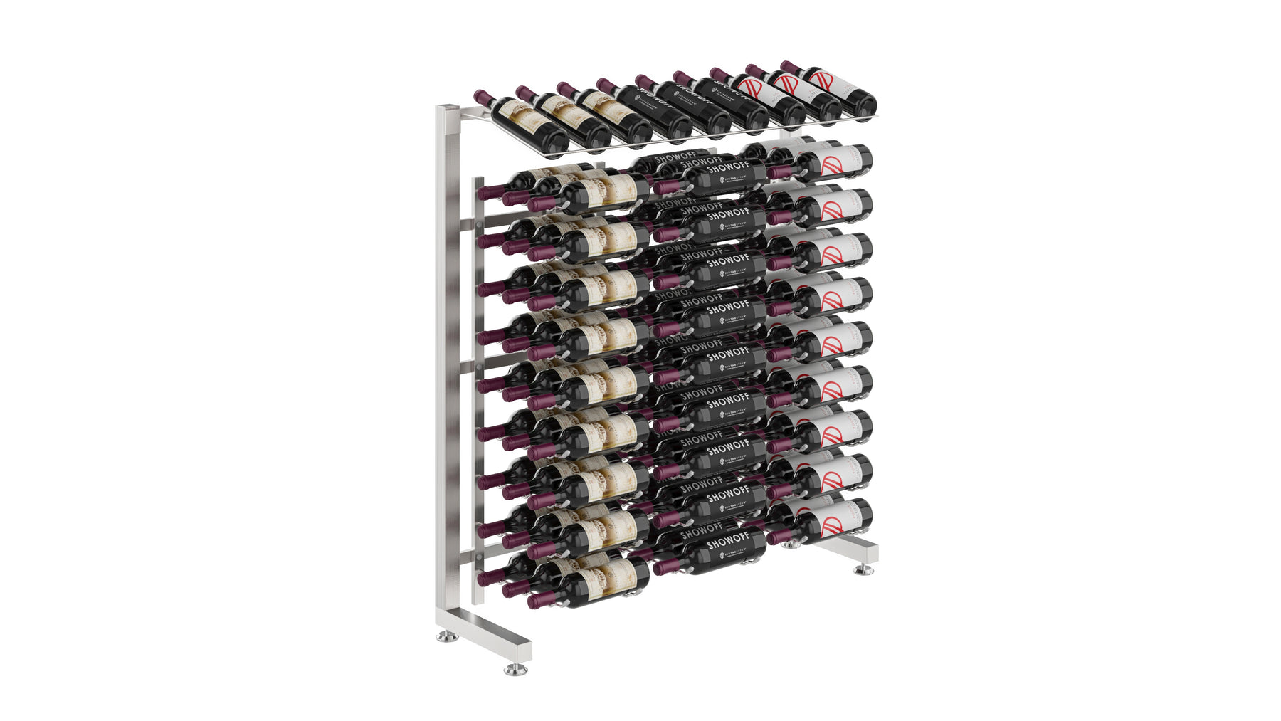Best Rack In America Commercial 90 Bottle Aisle Wine Rack | Great for Retail Wine Displays ...