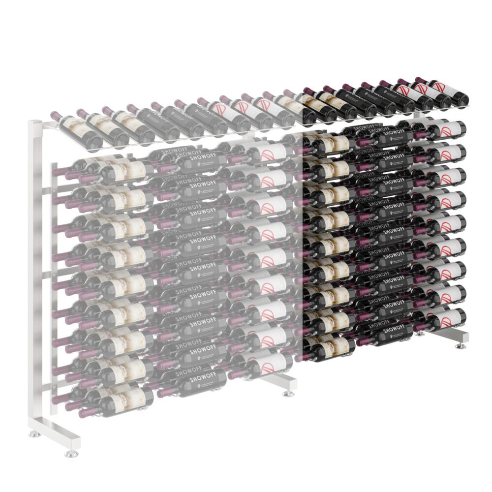 Half Aisle Extension (90 Bottle) in Brushed Nickel