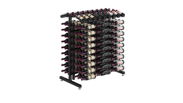 Commercial Aisle Rack (180 Bottle) in 180 Bottles (Base Kit Only) Matte Black