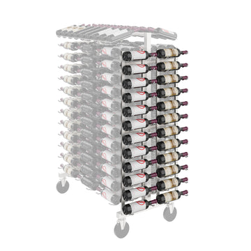 Commercial – Endcap Wine Rack in 24 Bottles (IDR4) Brushed Nickel