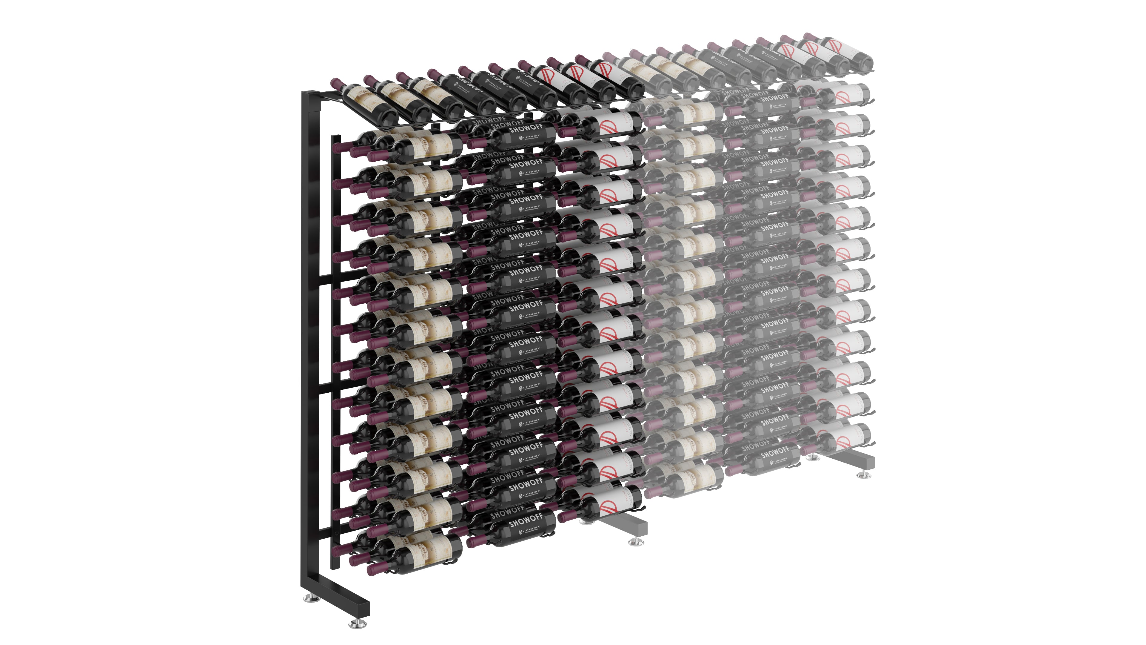 Half Aisle Extension (117 Bottle) in Matte Black