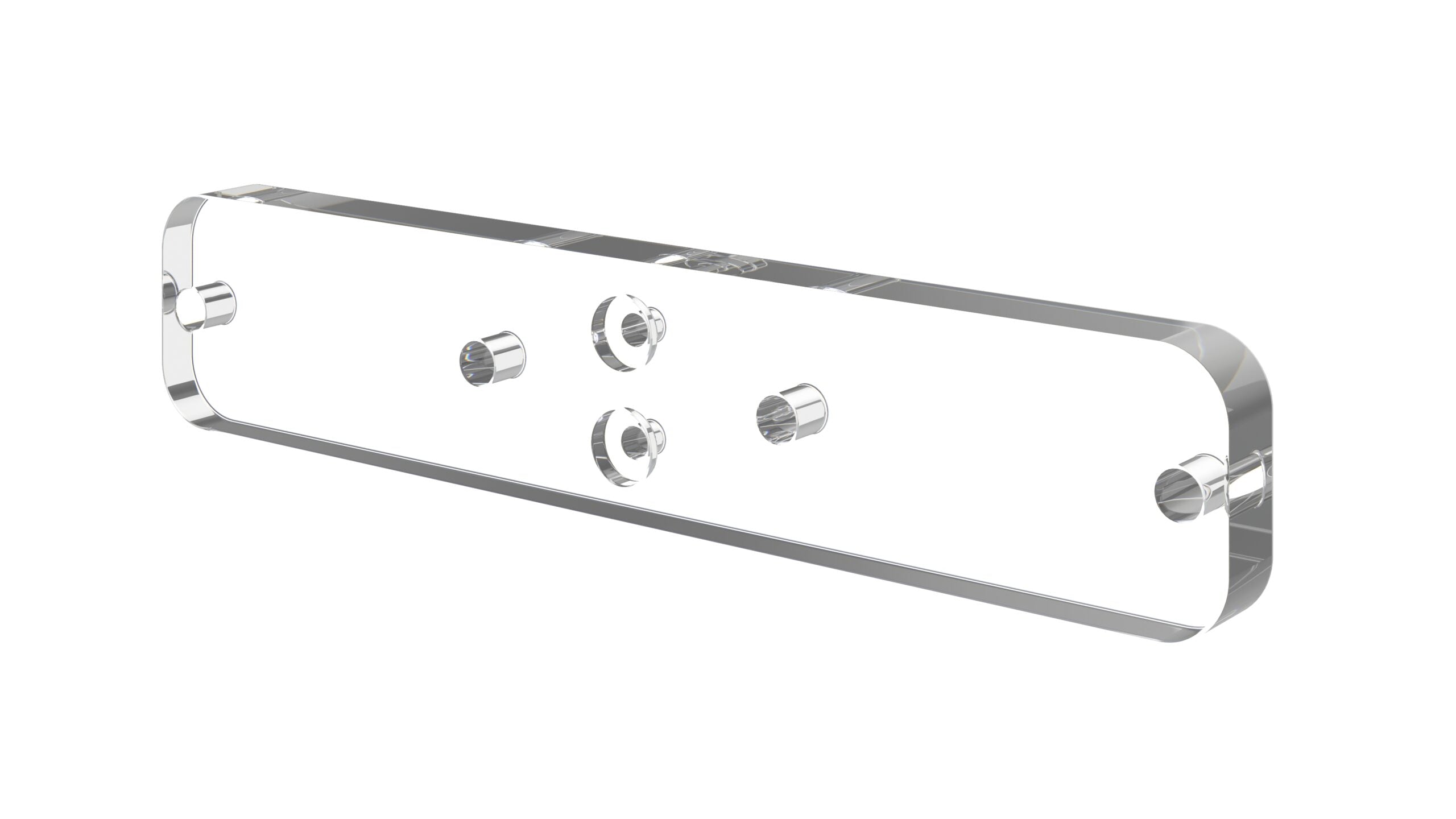 Evolution Low Profile Mounting Plate 2 Deep in Acrylic