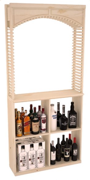 InstaCellar - Liquor 35" Cellar Arch / Case Bin / Solid Top Combo