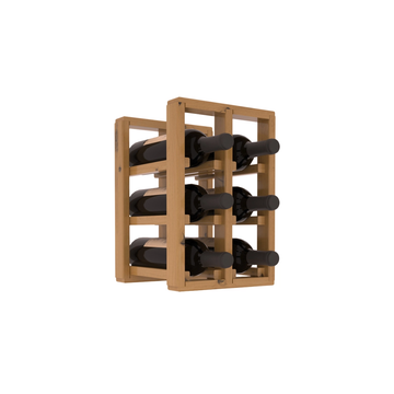 Living Series - 2 Column Countertop Rack in Alder Oak stained with WineSafe™ Satin Sealant