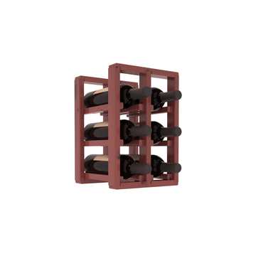 Living Series - 2 Column Countertop Rack in Alder Cherry stained with WineSafe™ Satin Sealant