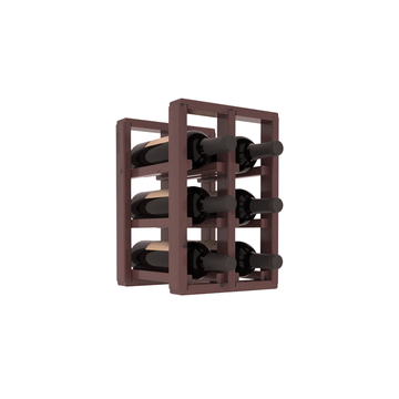 Living Series - 2 Column Countertop Rack in Alder Walnut stained with WineSafe™ Satin Sealant