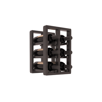 Living Series - 2 Column Countertop Rack in Alder Black stained with WineSafe™ Satin Sealant