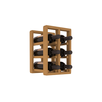 Living Series - 2 Column Countertop Rack in Pine Oak stained without WineSafe™ Satin Sealant