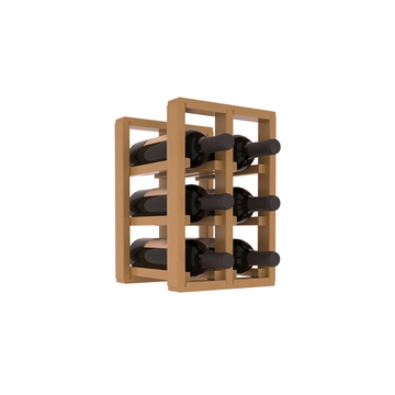 Living Series - 2 Column Countertop Rack in Pine Oak stained with WineSafe™ Satin Sealant