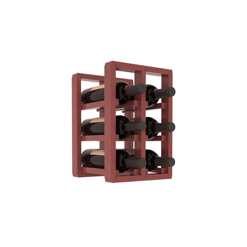 Living Series - 2 Column Countertop Rack in Pine Cherry stained with WineSafe™ Satin Sealant