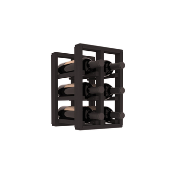 Living Series - 2 Column Countertop Rack in Pine Black stained without WineSafe™ Satin Sealant