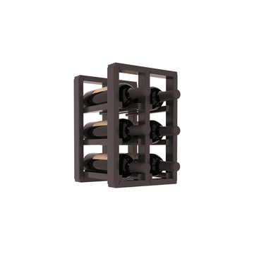 Living Series - 2 Column Countertop Rack in Pine Black stained with WineSafe™ Satin Sealant