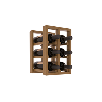 Living Series - 2 Column Countertop Rack in Redwood Oak stained with WineSafe™ Satin Sealant