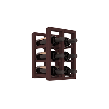 Living Series - 2 Column Countertop Rack in Redwood Walnut stained without WineSafe™ Satin Sealant