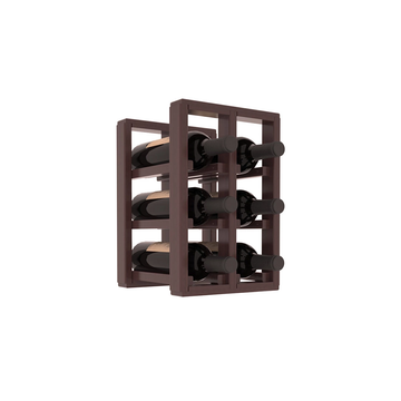 Living Series - 2 Column Countertop Rack in Redwood Walnut stained with WineSafe™ Satin Sealant